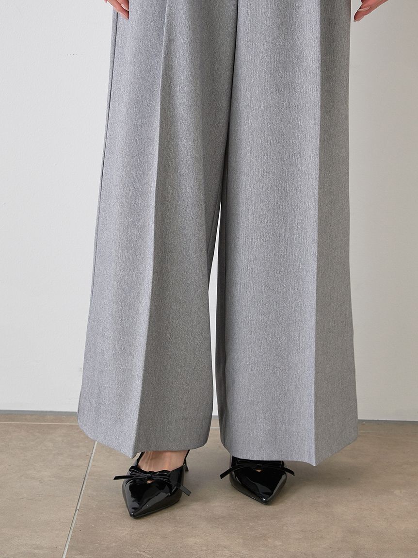 SNIDEL「スタイルアップベルティッドワイドパンツ」|チノ|