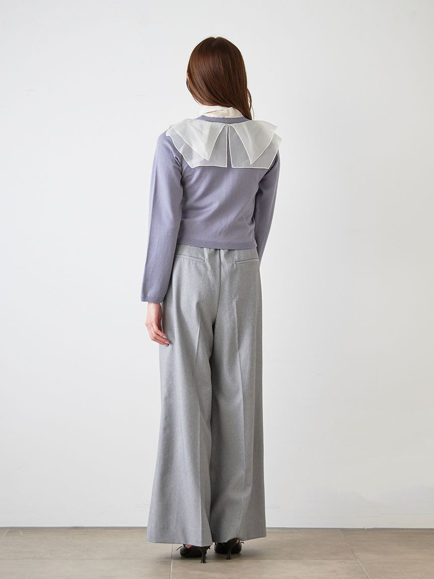 SNIDEL「スタイルアップベルティッドワイドパンツ」|チノ|