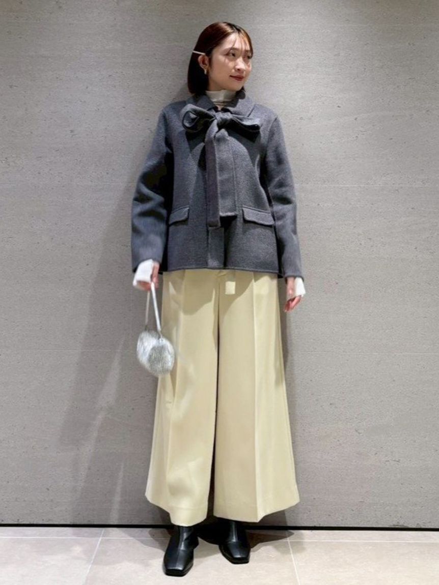 SNIDEL「スタイルアップベルティッドワイドパンツ」|チノ|