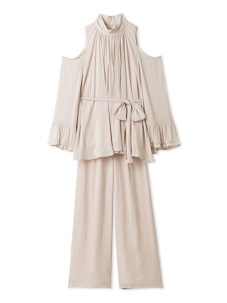 SNIDEL「コールドショルダーパンツセットアップ」|ワンピース|