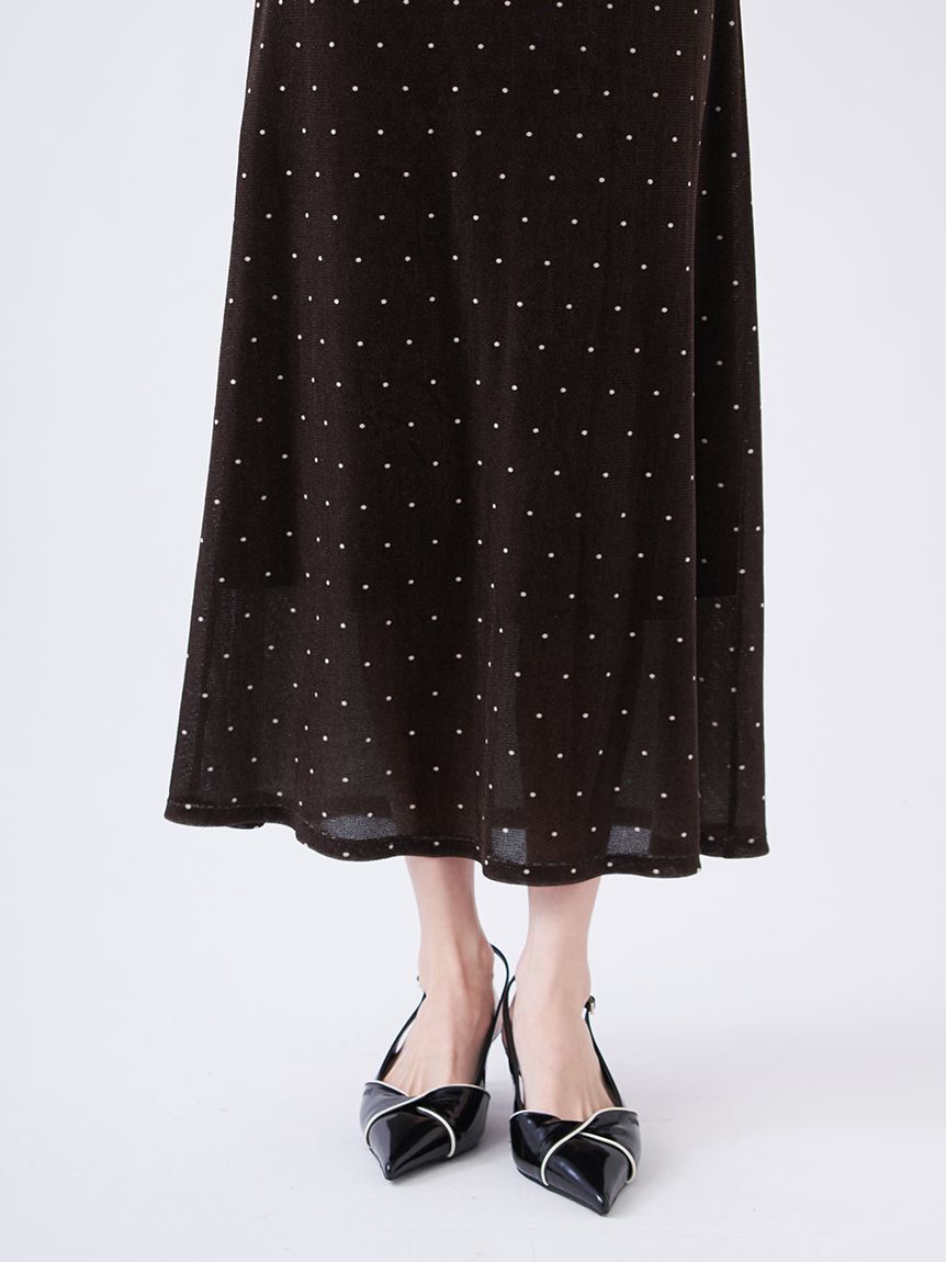 SNIDEL「フロッキープリントギャザーワンピース」|ワンピース|