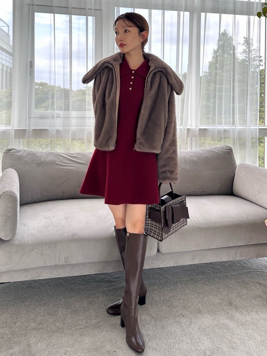 FRAY I.D「【ルエル】チェックリボンミドルバッグ」|ショルダー・メッセンジャー|