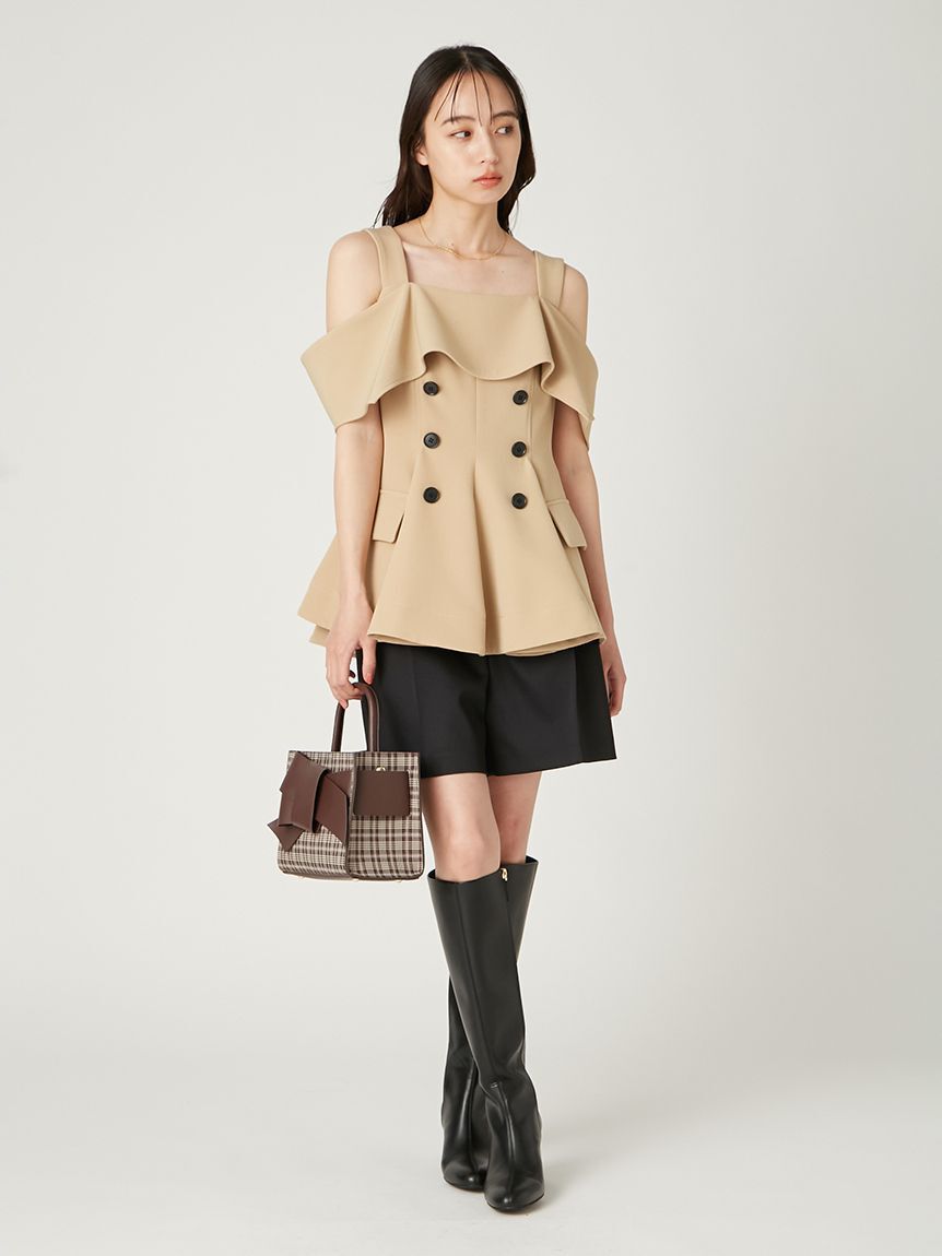 FRAY I.D「【ルエル】チェックリボンミドルバッグ」|ショルダー・メッセンジャー|