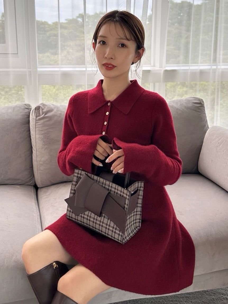 FRAY I.D「【ルエル】チェックリボンミドルバッグ」|ショルダー・メッセンジャー|BRW