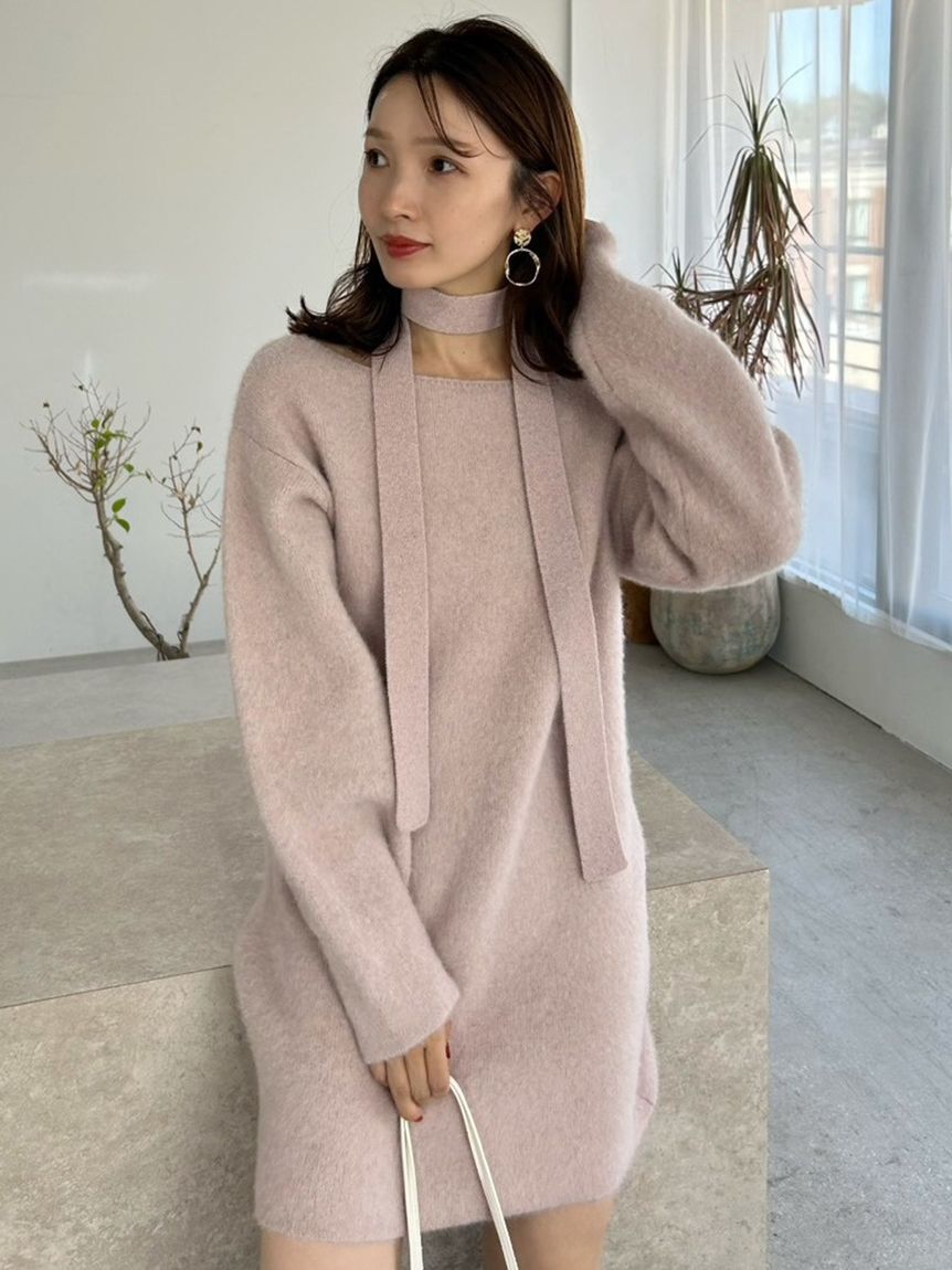 FRAY I.D「フォックスウールミニニットワンピース」|ワンピース|