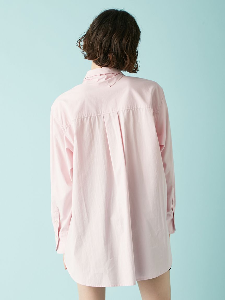 LILY BROWN「Lily Bearスカーフ付きオーバーシャツ」|シャツ・ブラウス|