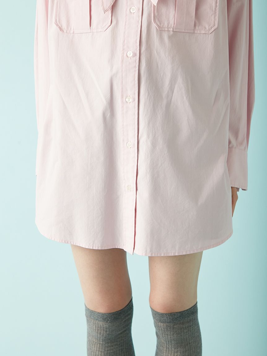 LILY BROWN「Lily Bearスカーフ付きオーバーシャツ」|シャツ・ブラウス|