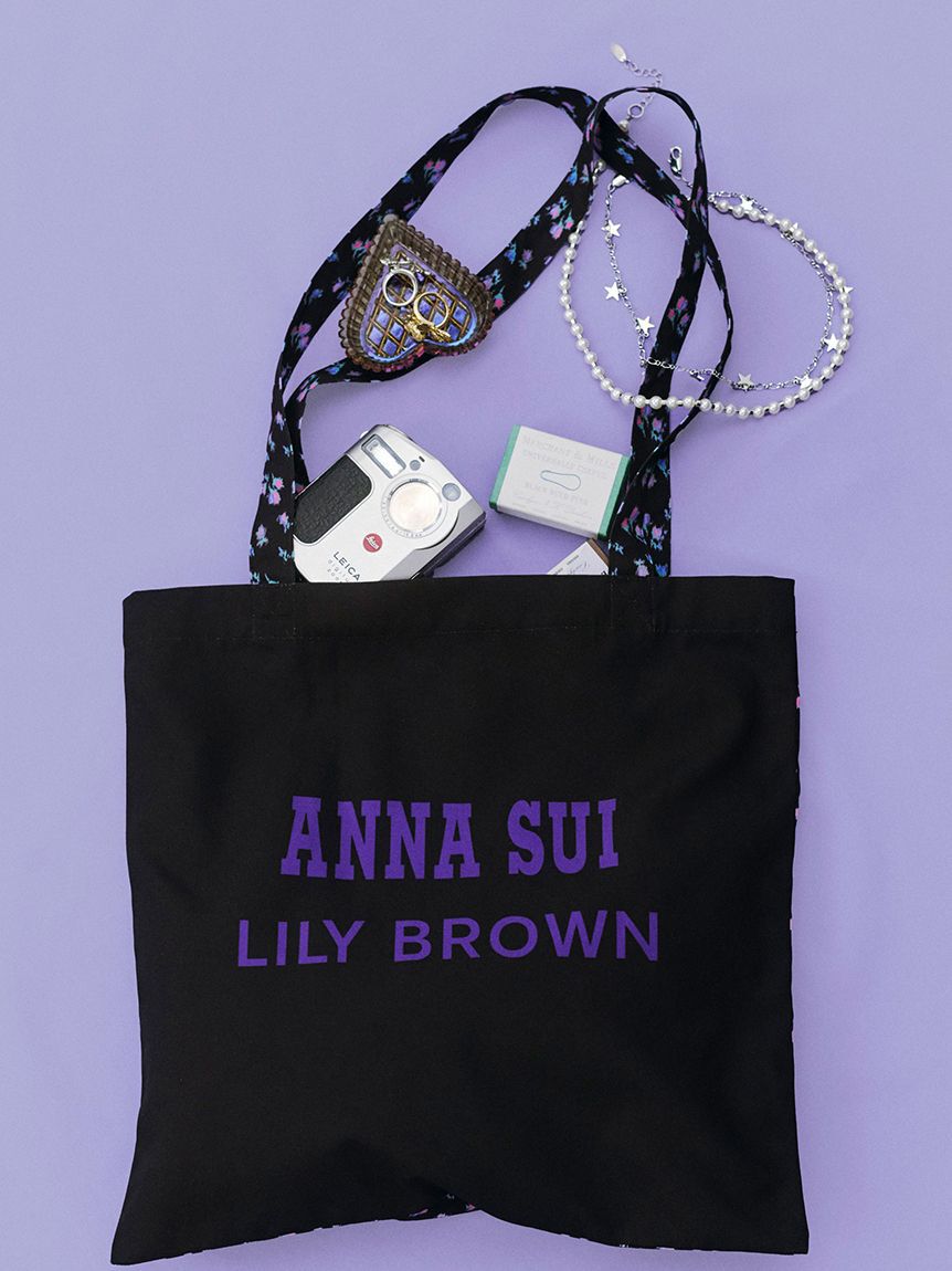 LILY BROWN「【LILY BROWN &times;ANNA SUI】ロゴトートバック」|トートバッグ|BLK