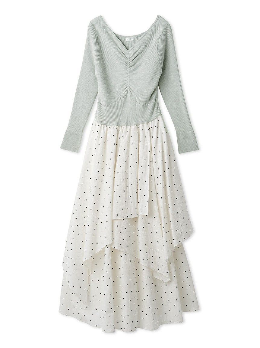 LILY BROWN「ニットドッキングワンピース」|ワンピース|