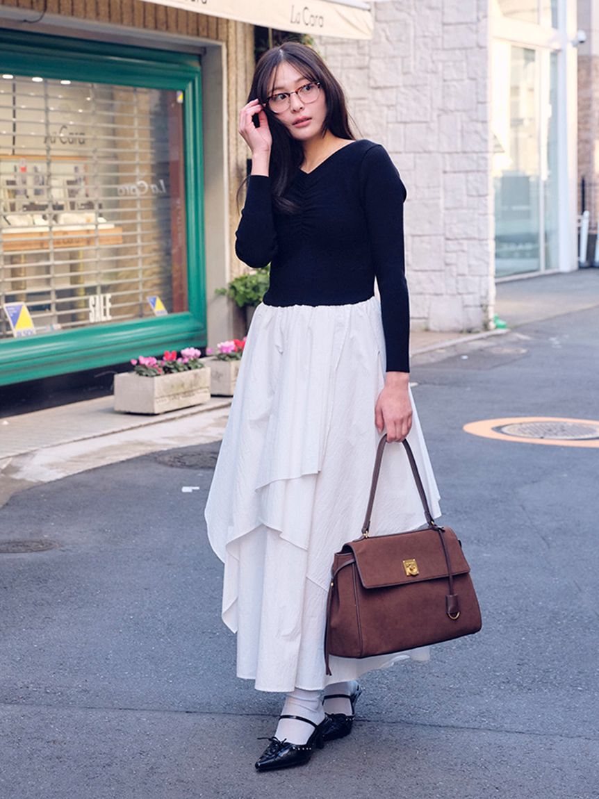 LILY BROWN「ニットドッキングワンピース」|ワンピース|