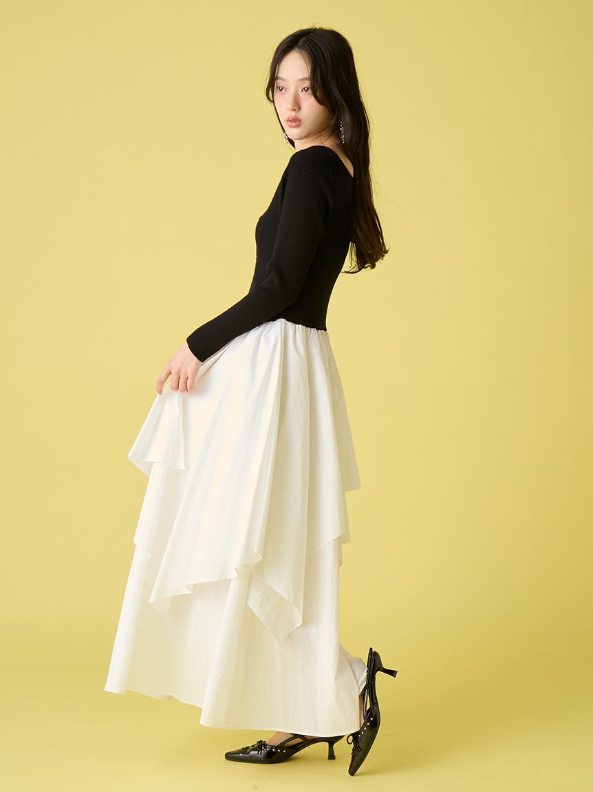 LILY BROWN「ニットドッキングワンピース」|ワンピース|