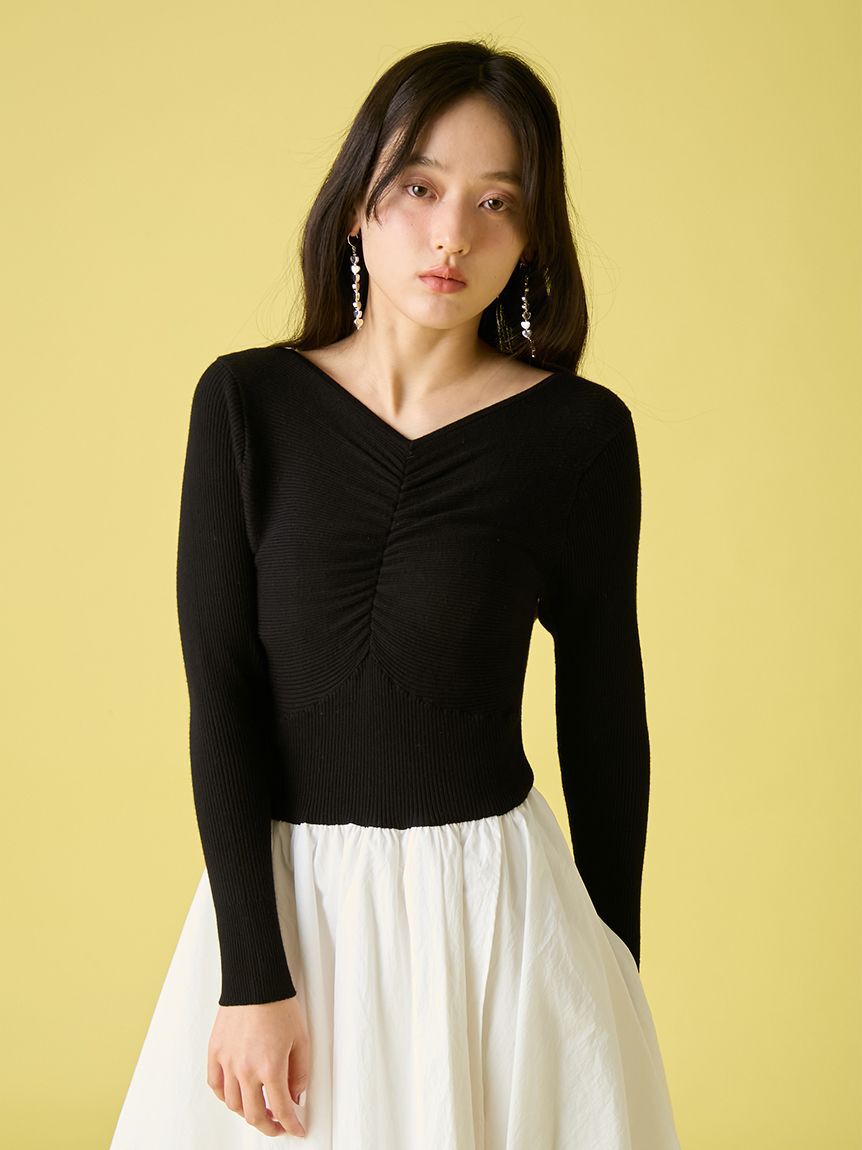 LILY BROWN「ニットドッキングワンピース」|ワンピース|