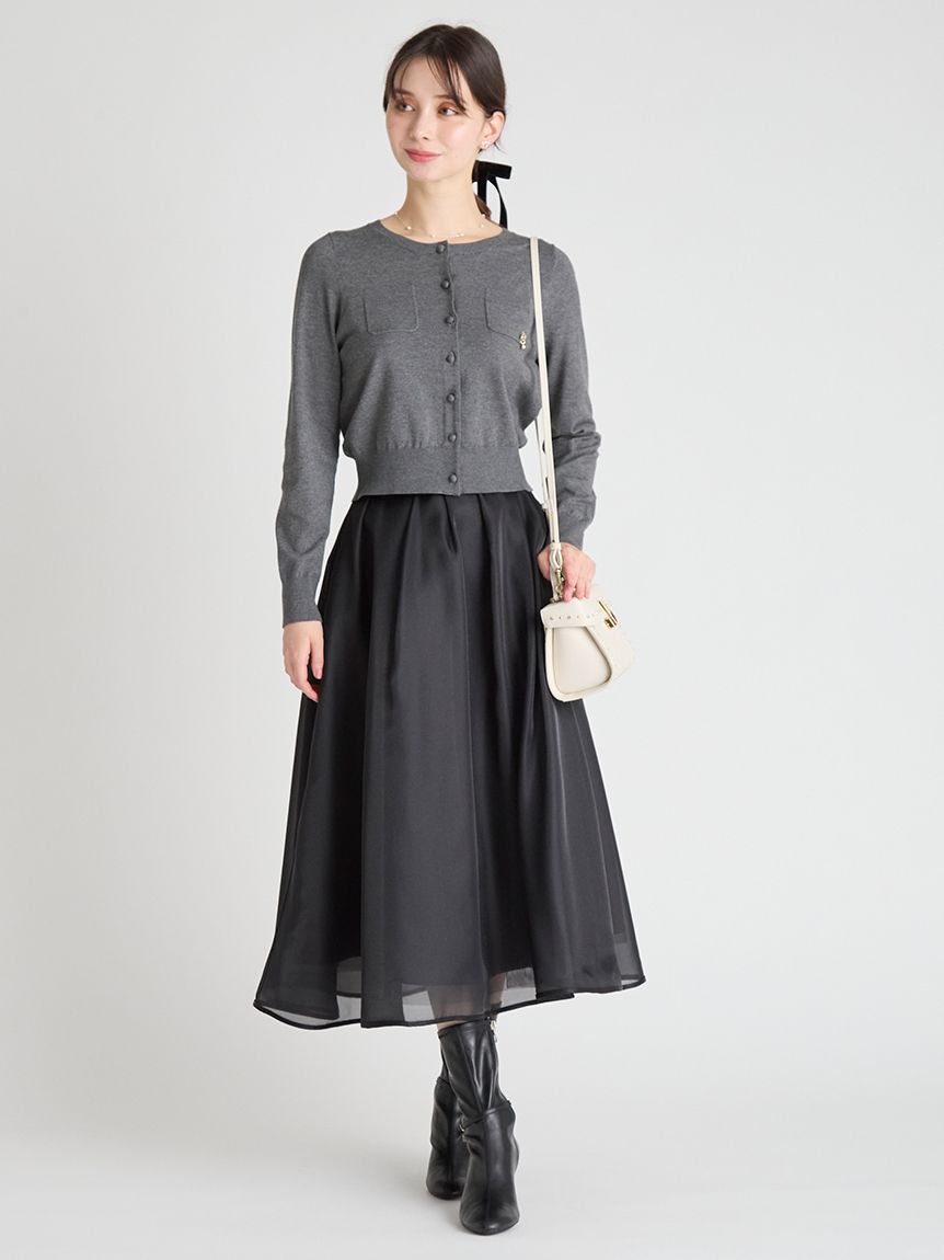 CELFORD「シア―フレアスカート」|スカート|BLK