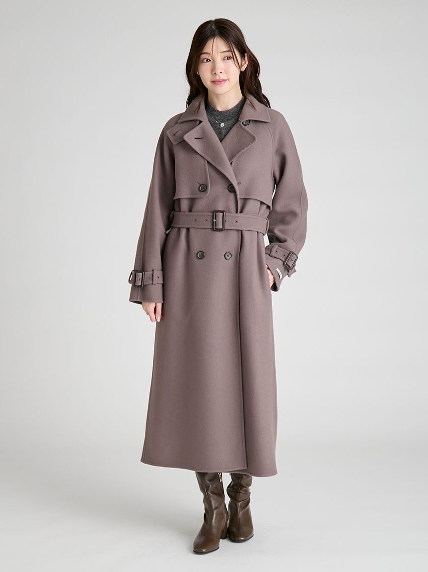 CELFORD「ウール混ロングトレンチコート」|トレンチコート|