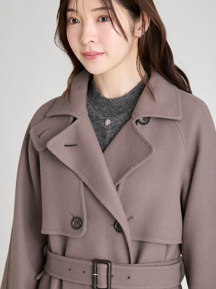 CELFORD「ウール混ロングトレンチコート」|トレンチコート|