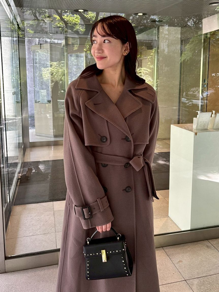 CELFORD「ウール混ロングトレンチコート」|トレンチコート|