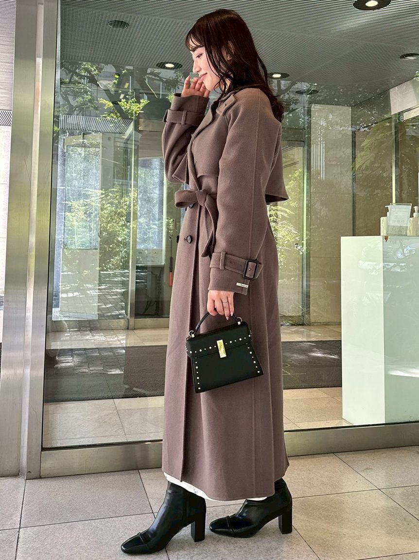 CELFORD「ウール混ロングトレンチコート」|トレンチコート|