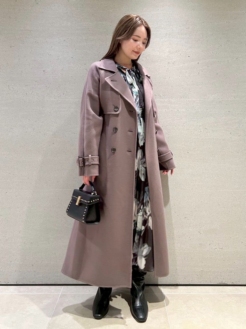 CELFORD「ウール混ロングトレンチコート」|トレンチコート|