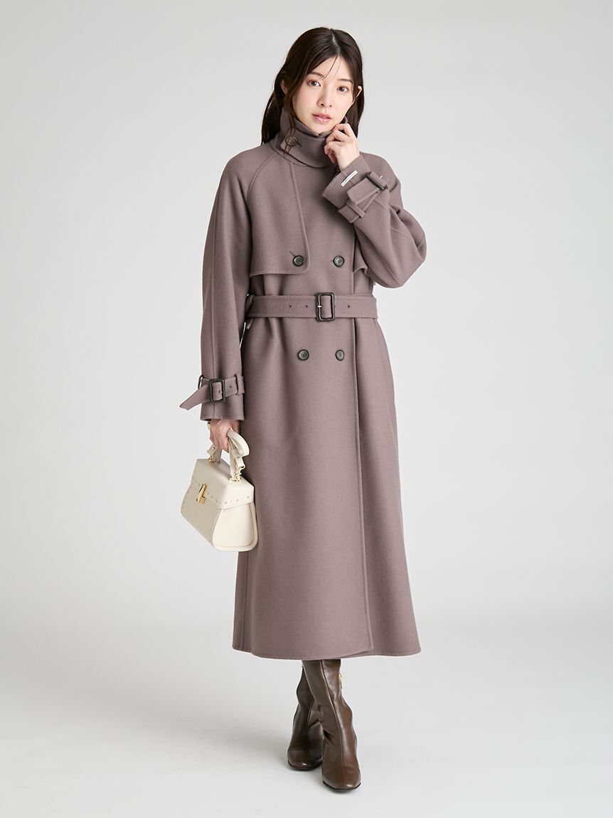 CELFORD「ウール混ロングトレンチコート」|トレンチコート|