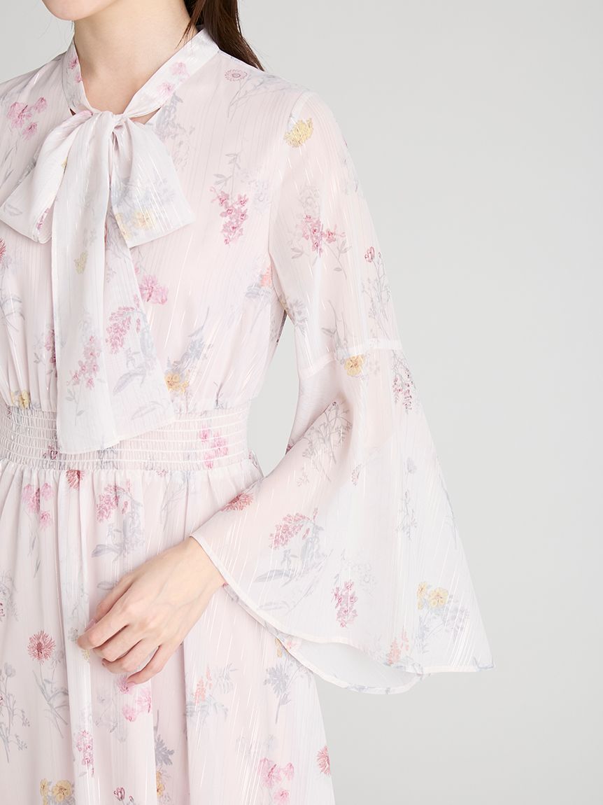 CELFORD「フラワープリントボウタイワンピース」|ワンピース|