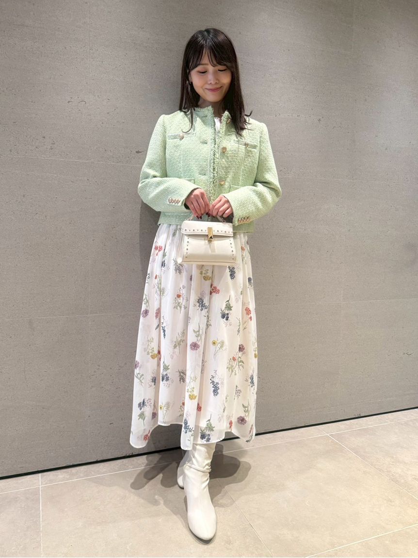 CELFORD「フラワープリントボウタイワンピース」|ワンピース|