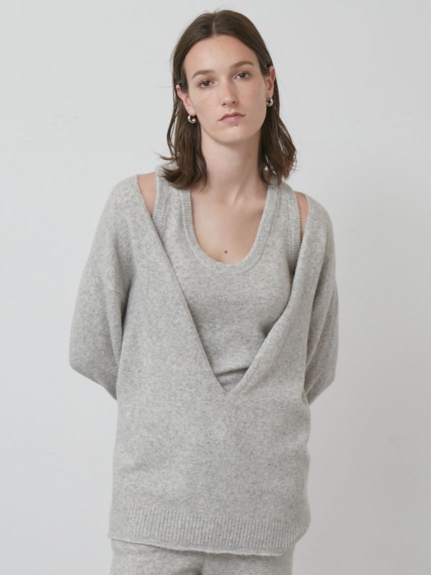 styling/「【セットアップ対応】Ｖネックニットトップス」|ニット・セーター|