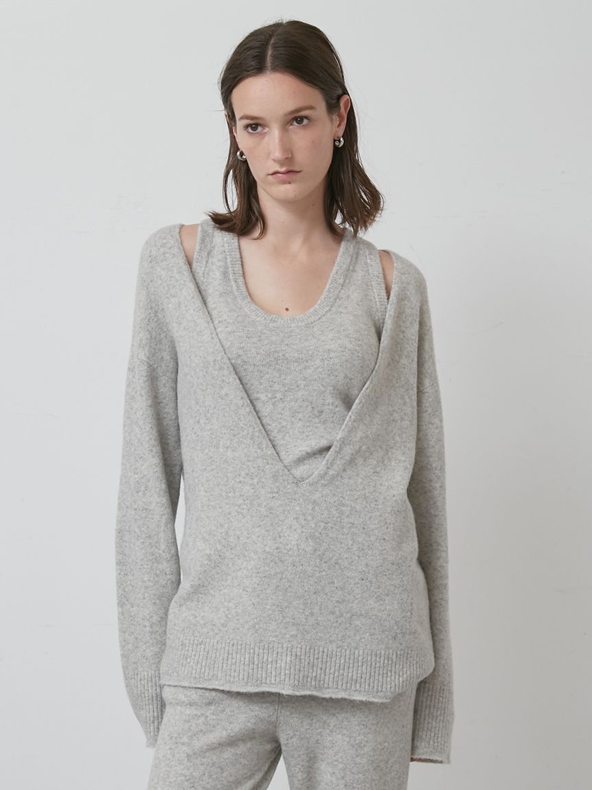 styling/「【セットアップ対応】Ｖネックニットトップス」|ニット・セーター|