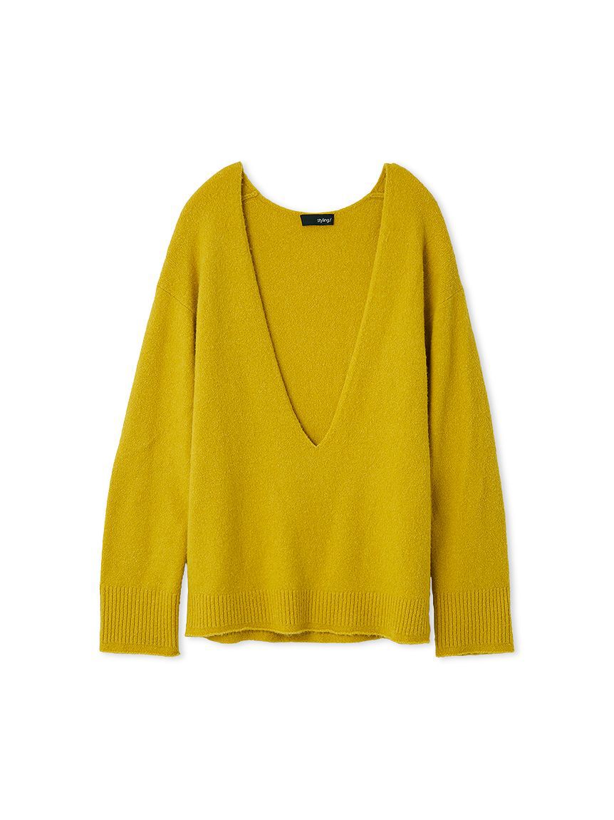 styling/「【セットアップ対応】Ｖネックニットトップス」|ニット・セーター|YEL