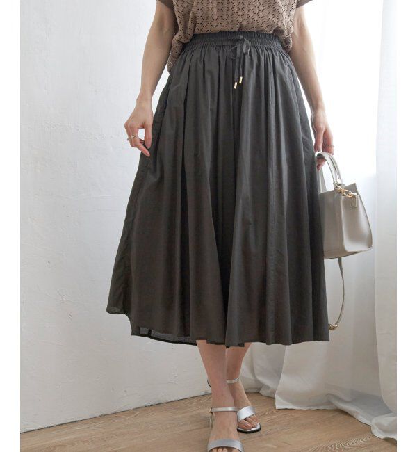 ikka「コットンボリュームスカーチョ」|その他|チャコール