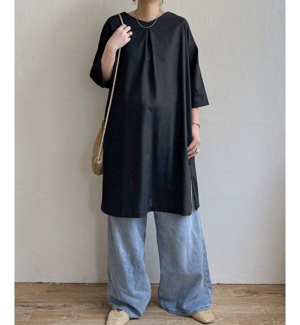 Lbc with Life「リネン混サックワンピース」|ワンピース|