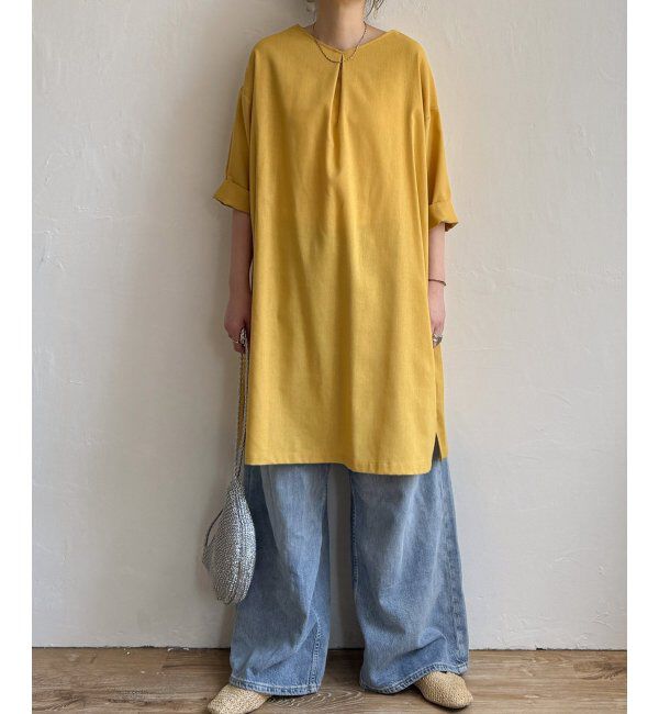 Lbc with Life「リネン混サックワンピース」|ワンピース|