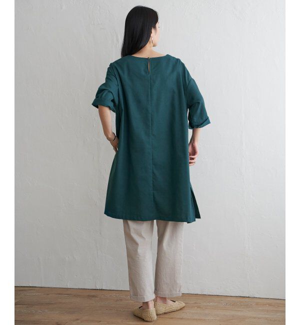 Lbc with Life「リネン混サックワンピース」|ワンピース|