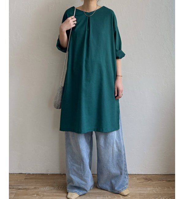 Lbc with Life「リネン混サックワンピース」|ワンピース|