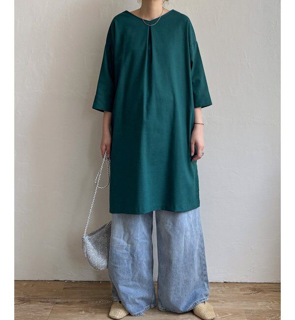 Lbc with Life「リネン混サックワンピース」|ワンピース|