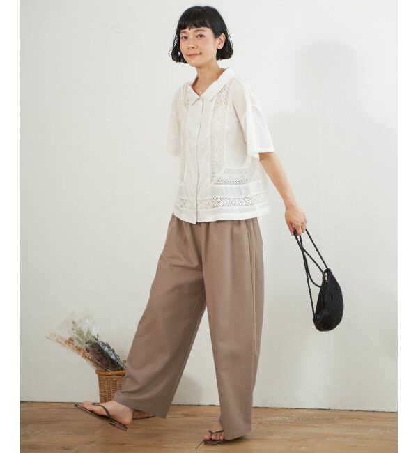 Lbc with Life「リネン混タッセルベルトイージーパンツ」|その他|