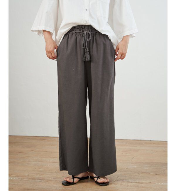 Lbc with Life「リネン混タッセルベルトイージーパンツ」|その他|