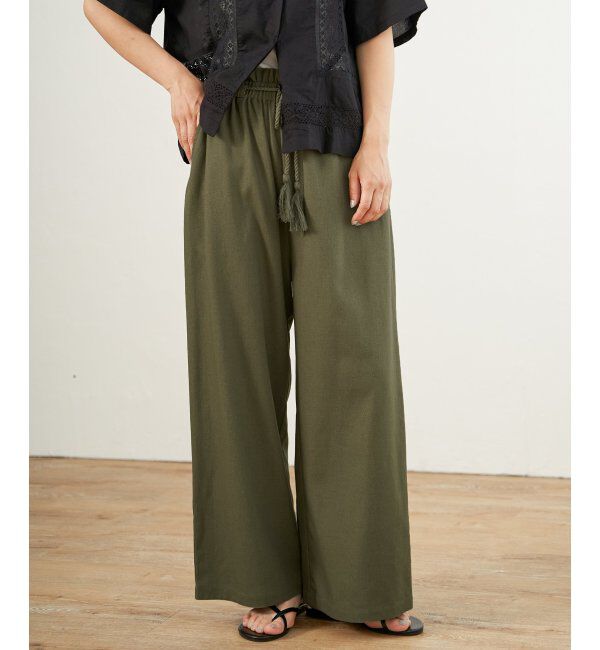 Lbc with Life「リネン混タッセルベルトイージーパンツ」|その他|