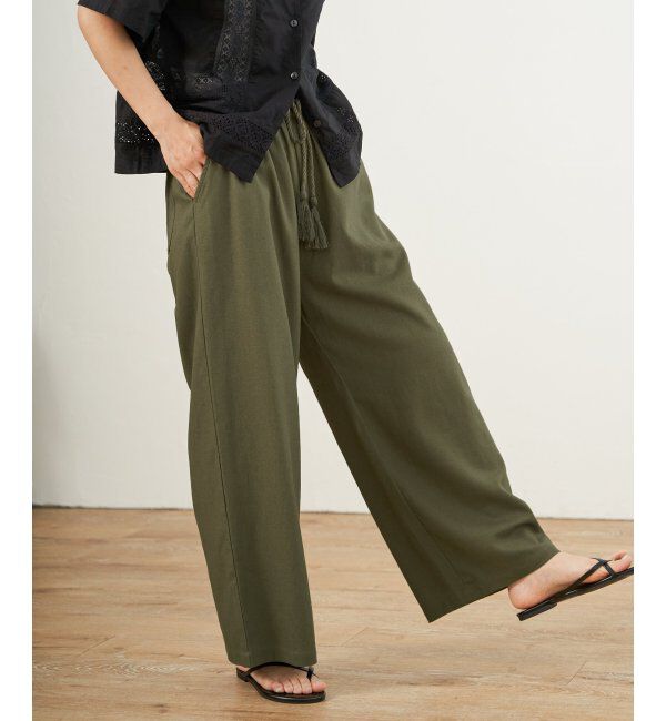 Lbc with Life「リネン混タッセルベルトイージーパンツ」|その他|