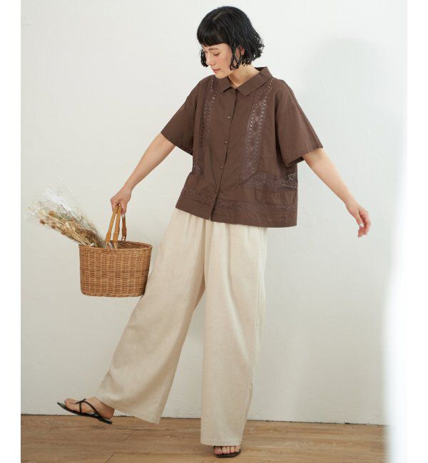 Lbc with Life「リネン混タッセルベルトイージーパンツ」|その他|