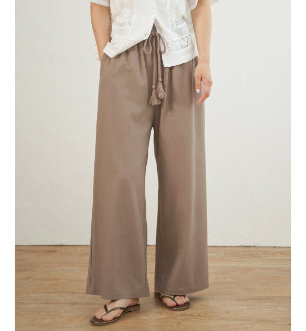 Lbc with Life「リネン混タッセルベルトイージーパンツ」|その他|