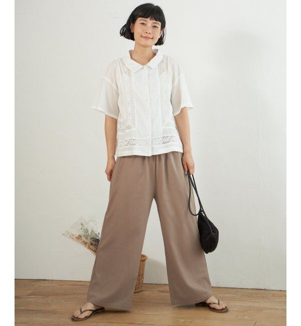 Lbc with Life「リネン混タッセルベルトイージーパンツ」|その他|