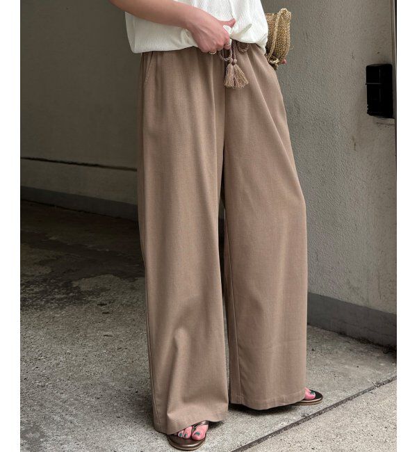 Lbc with Life「リネン混タッセルベルトイージーパンツ」|その他|