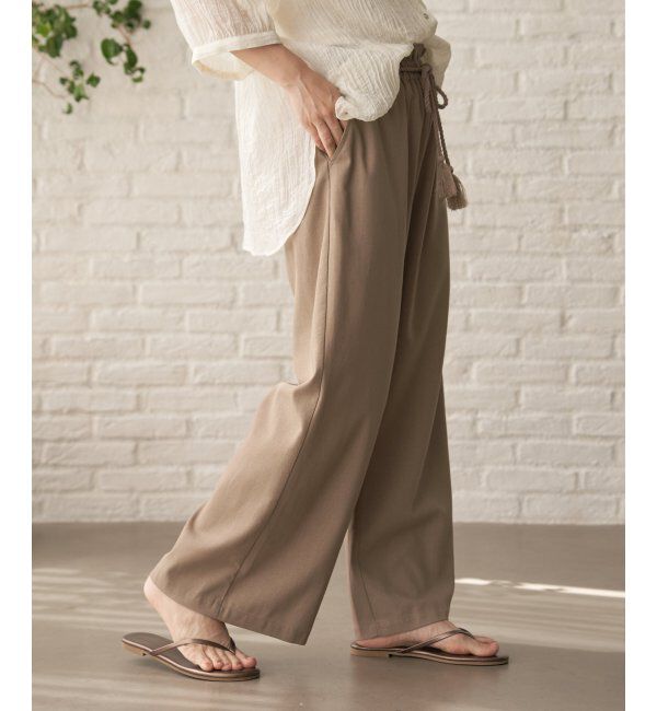Lbc with Life「リネン混タッセルベルトイージーパンツ」|その他|