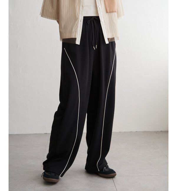 VENCE share style「ミニ裏毛ライン入りカーブパンツ」|その他|