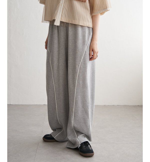 VENCE share style「ミニ裏毛ライン入りカーブパンツ」|その他|