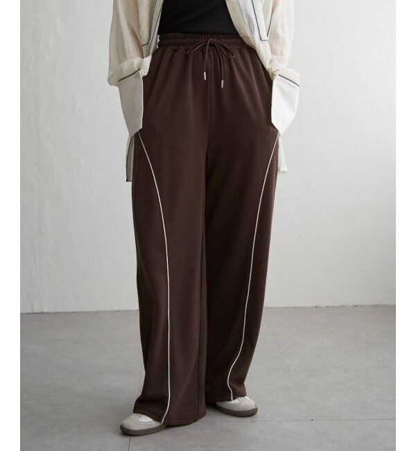 VENCE share style「ミニ裏毛ライン入りカーブパンツ」|その他|