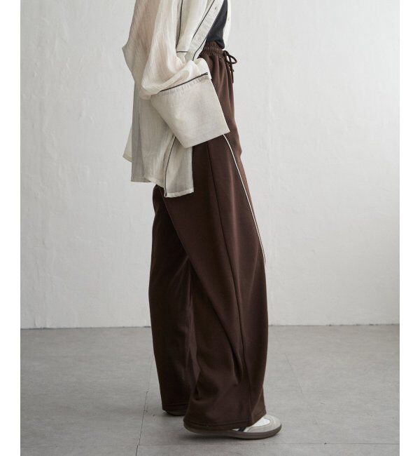 VENCE share style「ミニ裏毛ライン入りカーブパンツ」|その他|