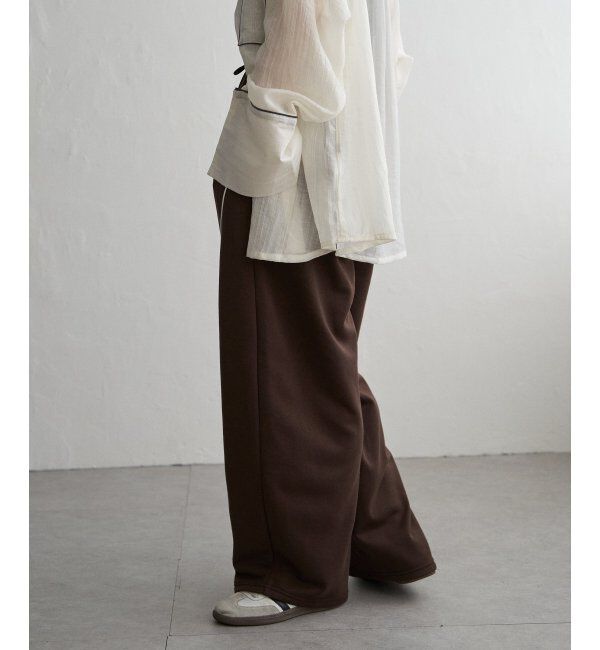 VENCE share style「ミニ裏毛ライン入りカーブパンツ」|その他|