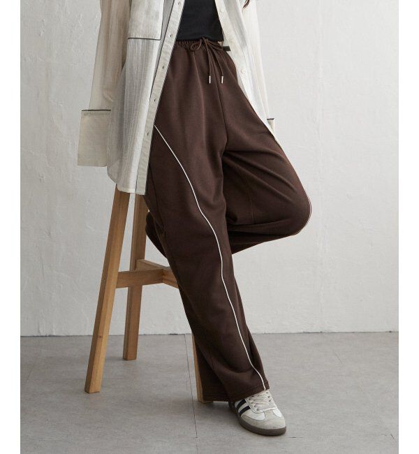 VENCE share style「ミニ裏毛ライン入りカーブパンツ」|その他|