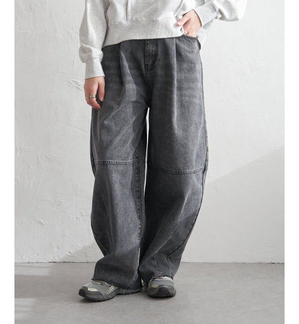 VENCE share style「タックコクーンワイドパンツ」|その他|ブラック